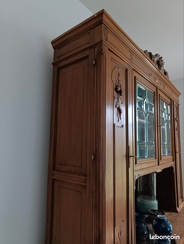 Buffet style Art nouveau en bois clair (image 2)