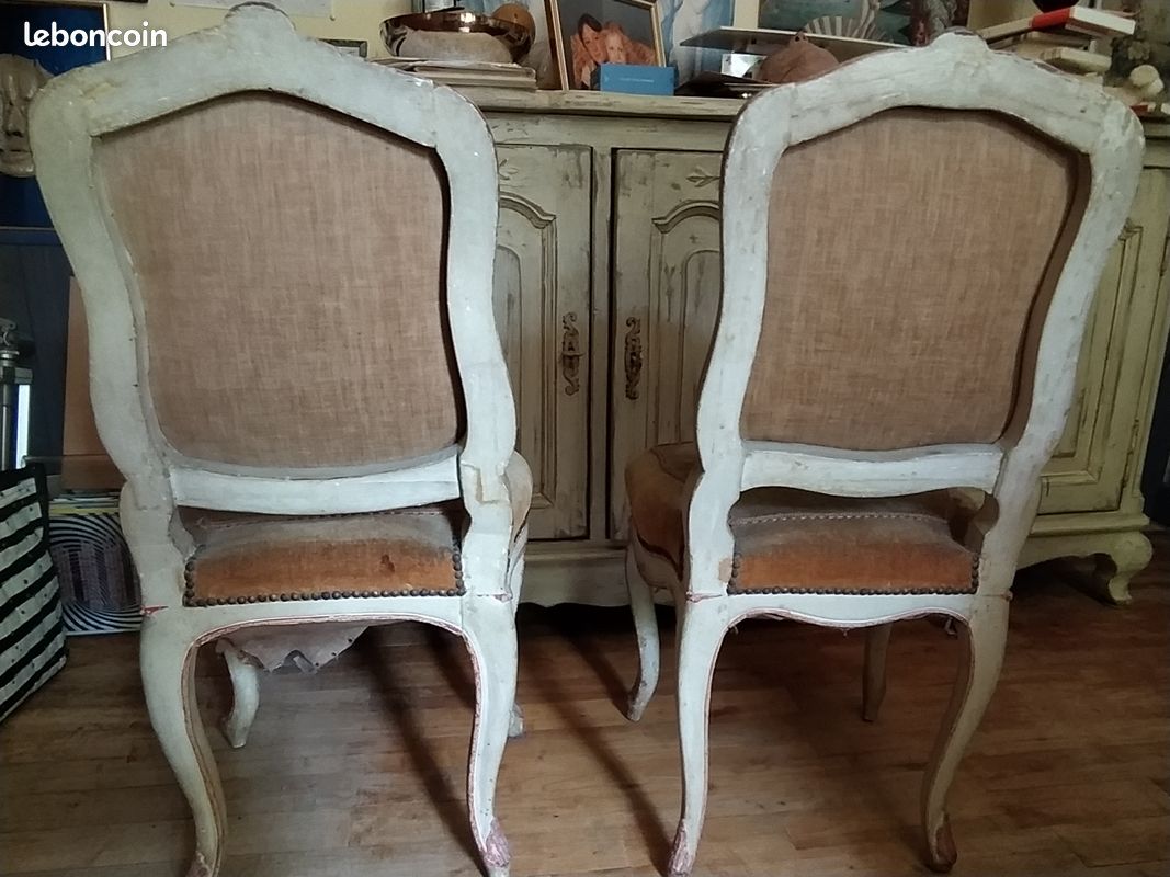 Paire de chaises époque Louis xv (image 2)