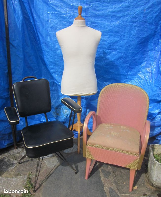 Fauteuil/chaise vintage du coiffeur/barbier (image 3)