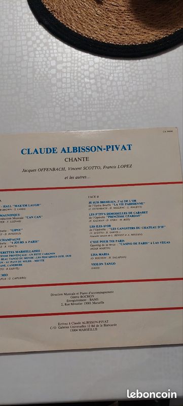 Vinyle " Claude Albisson-Pivat " (image 2)
