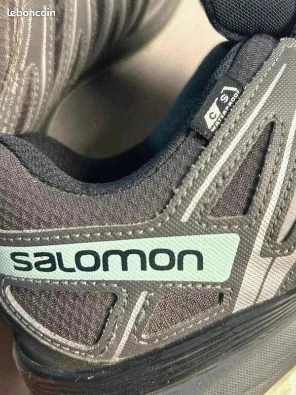 Basket / chaussure Salomon XA Comp 8 Trail Running | Taille 42⅔ | Gris Noir / bleu ciel (image 5)