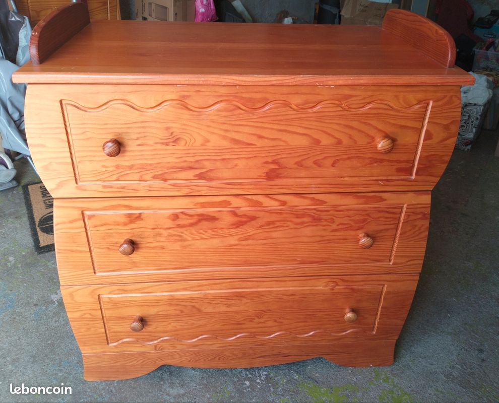 Commode enfant bois massif (image 1)