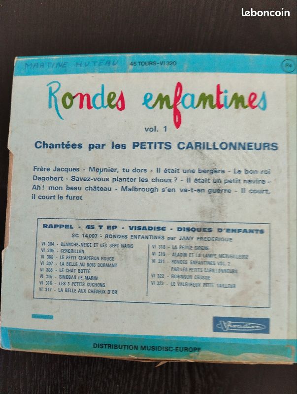 45 tours Rondes enfantines (image 3)
