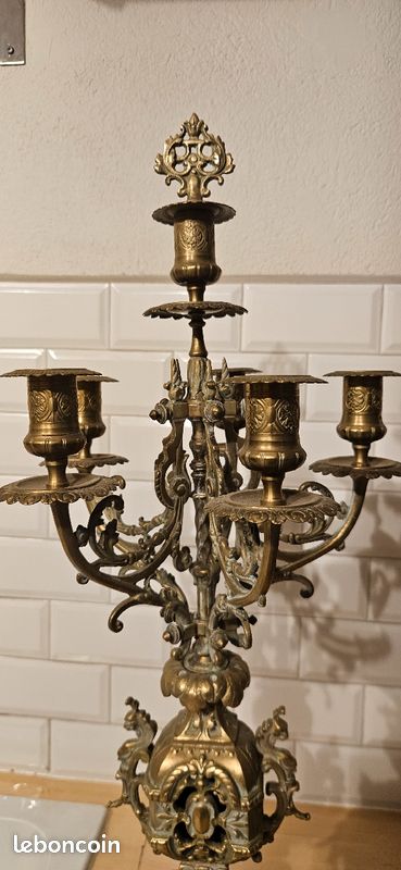 VENDU Horloge et Chandeliers en bronze (image 16)