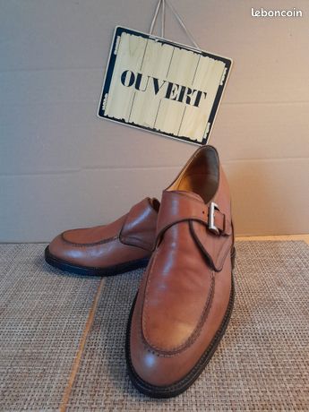 Chaussures Charles Jourdan Vintage Cuir Marron Pointure 40 - Plat Décolté - Occasion