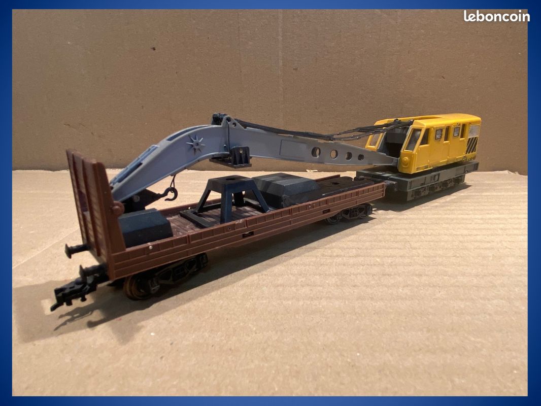 Jouef Junior HJ6142 HO 1:87 Railway Crane & bolster wagon NEW BOXED