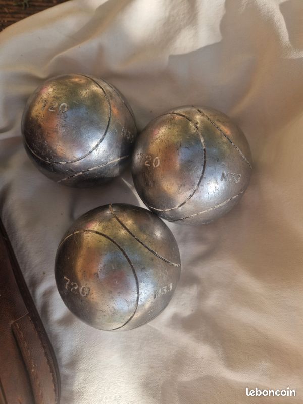 3 Boules De Pétanque Obut ATC 720 T3 Vintage - Diamètre 7,5 Cm - Compétition