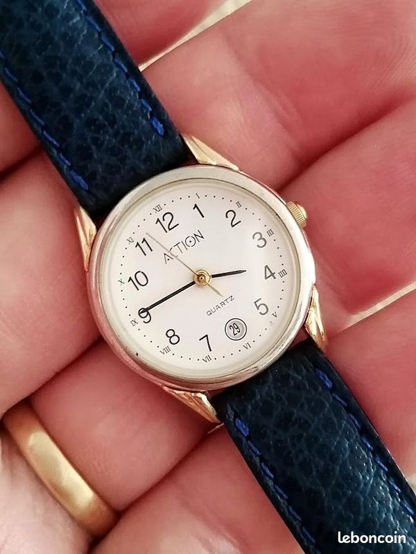 Montre Femme LBMDJ Classique, Cadran Blanc, Bracelet Cuir Synthétique Blanc, Mouvement Quartz, Neuve