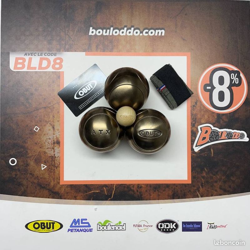 BOULE DE PÉTANQUE Obut ATX Lisse / Strie Inox Haut De Gamme EUR 315,00
