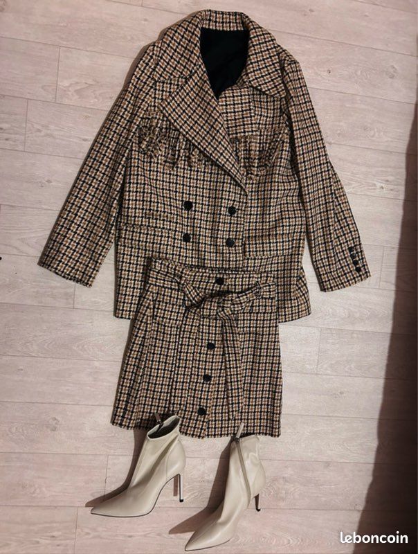 Ensemble the kooples franges carreaux en laine Vêtements