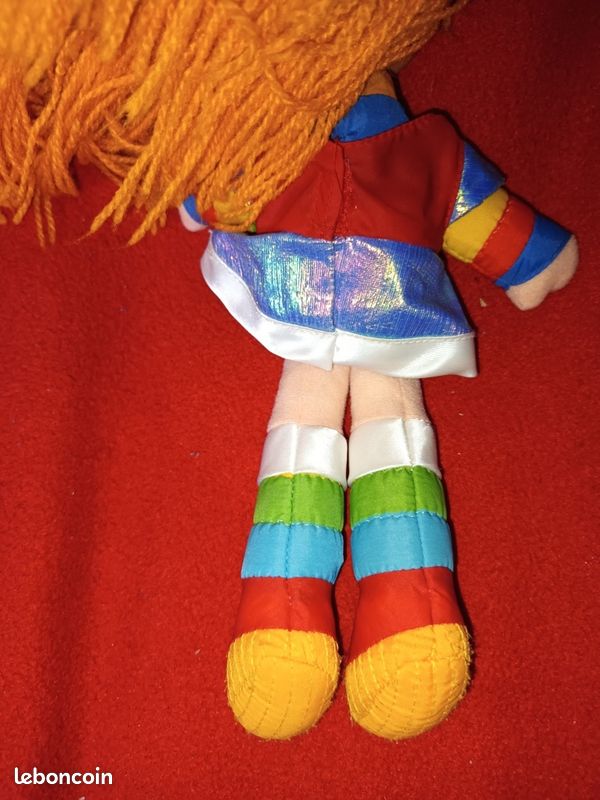 Poupée Rainbow Brite Peluche Vintage Rainbow Brite Poupée & Sprite Rouge En Peluche Jouet Fille Cheveux Colorés