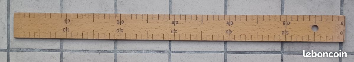 Règle de couturière en bois 60 cm (image 2)