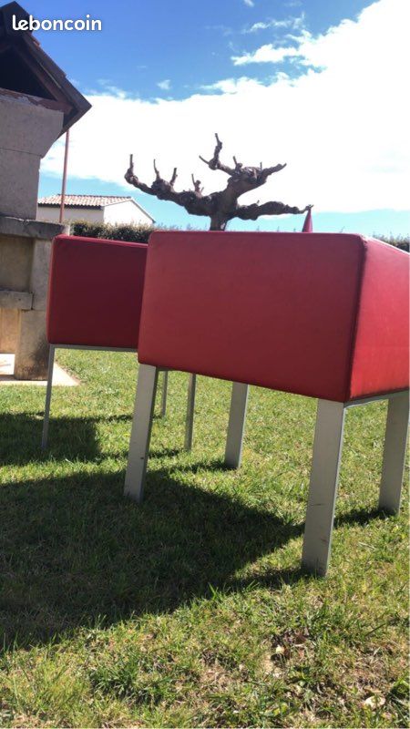 2 fauteuil cuir rouge (image 2)