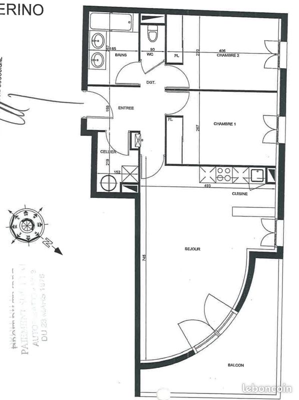 Appartement 3 pièces 64 m² - Bordeaux 33000 (image principale 4)