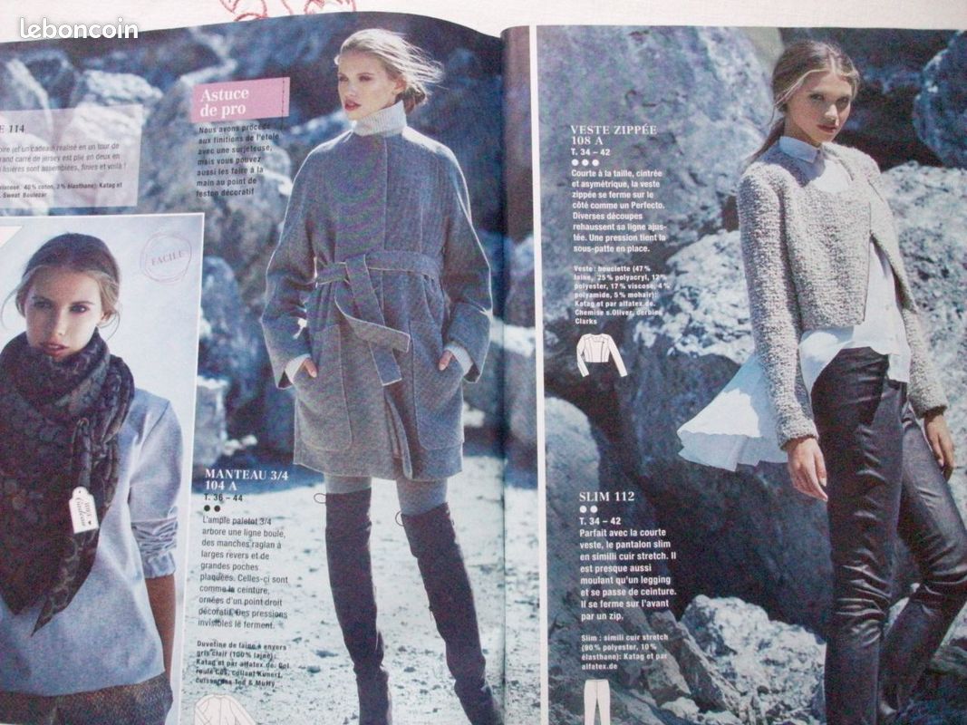 Magazine Burda style patrons tailles: 34/42 et 44/52 déc 2015 (image 2)