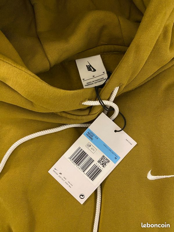 Sweat à capuche manches longues Nike Club Fleece Jaune Moutarde