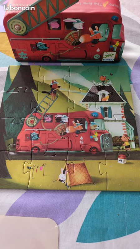 Puzzle Djeco "the fire truck" (image 3)