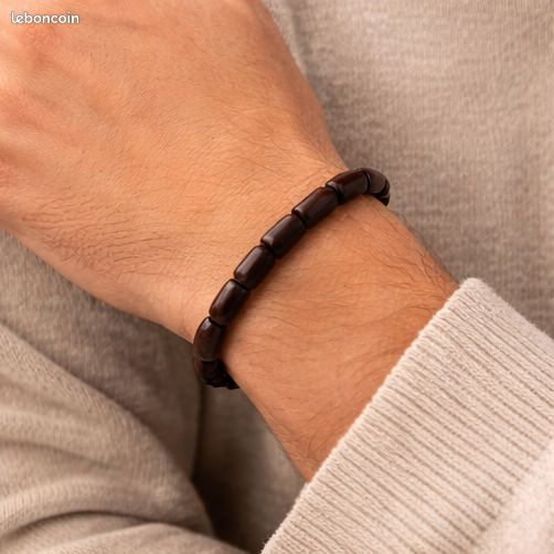 LOLIAS 27-31 Pcs Mélange Bracelets Cuir Tressé Bracelet Perles Bois Bracelet pour Homme