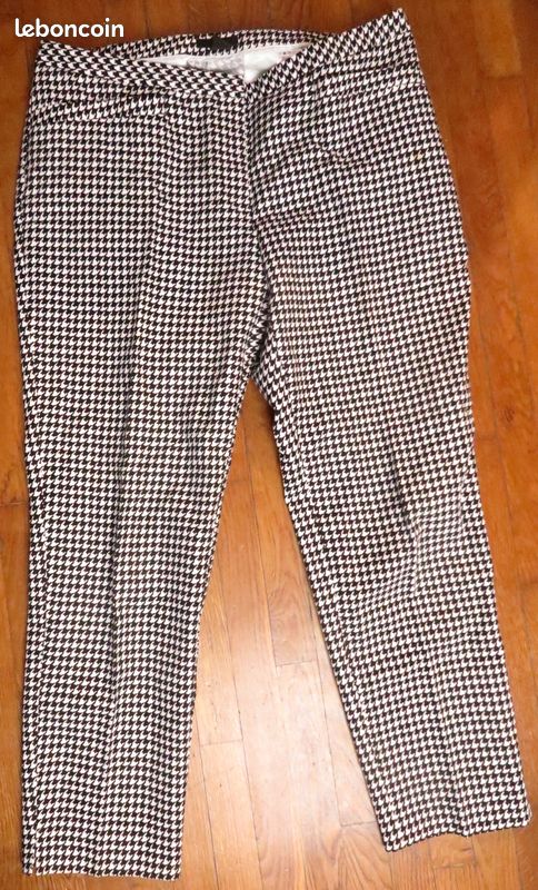 Pantalon pied de poule H&M NEUF T44 (image 1)
