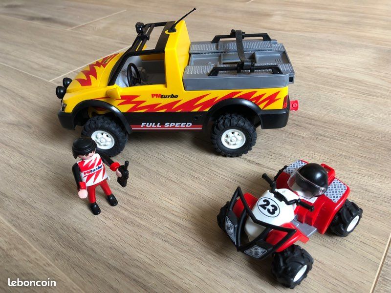 Abapri - 4228-A - Pick-up et quad de course rouge