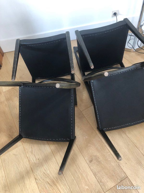 Série 4 chaises vintages style scandinave (image 6)