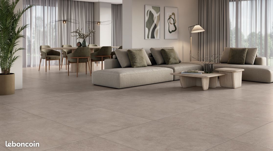 Carrelage 100x100 Greige Rectifié (image 1)