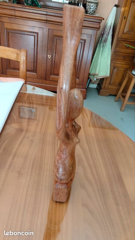 Sculpture en bois de femme art déco (image 4)