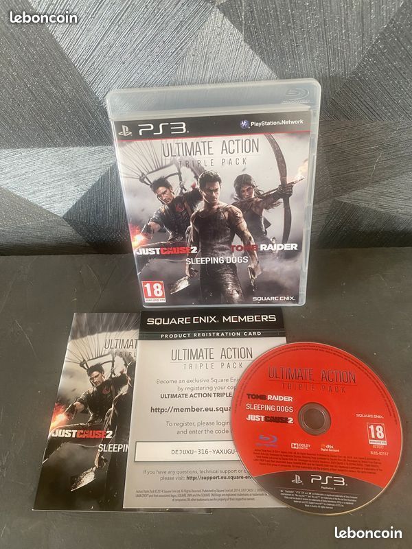 Ultimate Action Triple Pack : Tomb Raider + Just Cause 2 Sleeping Dogs