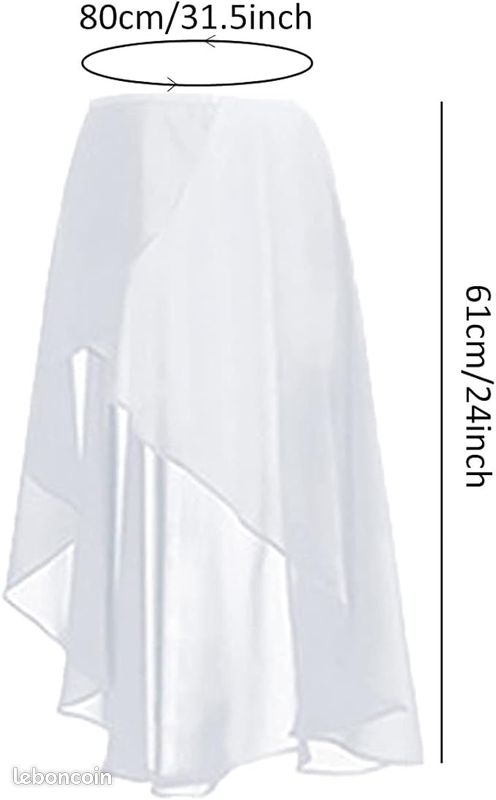 Ranrann Jupe Danse Classique Ballet Asymu00e9trique Mousseline De