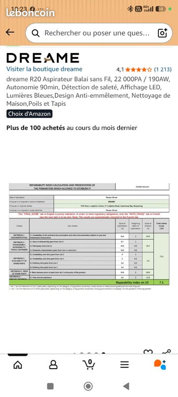 R20 Aspirateur Balai Sans Fil Puissante De 190Aw, Autonomie 90Min R20 Aspirateur Balai Sans Fil Puissante De 190Aw, Autonomie 90Min