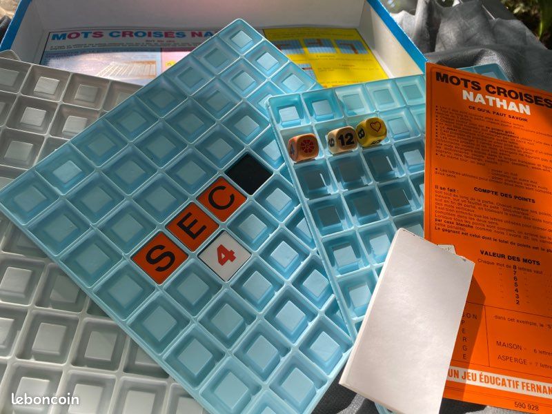 NATHAN / Années 70 / Jeu de Société / GRAND JEU DES MOTS CROISÉS / Jeu Nathan / Très bel état / 590 928 / Collector / Jeu de lettres type SCRABBLE / SUDOKU etc (image 3)