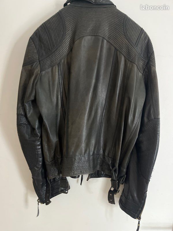 Blouson En Cuir Just Cavalli – Taille 48 Femme, Marron, Très Bon état