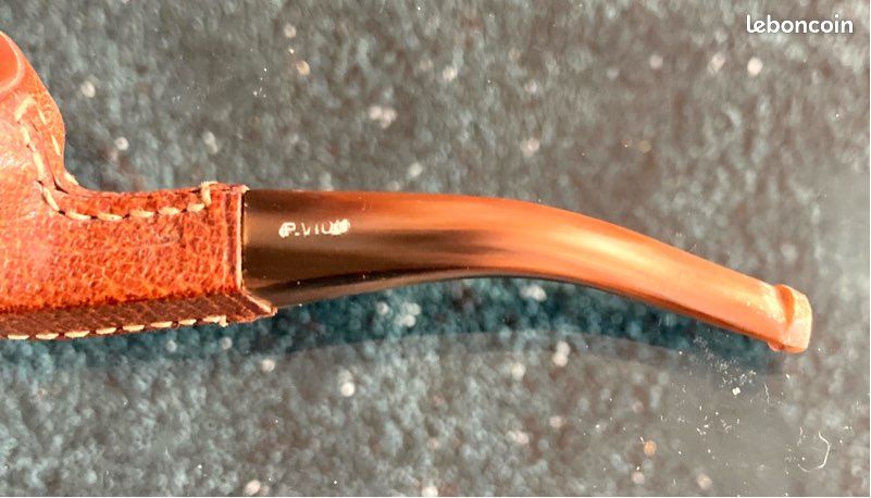 Pipe courbe gainée de cuir Paul Viou (image 4)