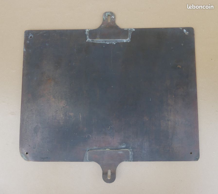 Ancienne plaque "Externat de garçons" laiton vintage déco école publique (image 17)