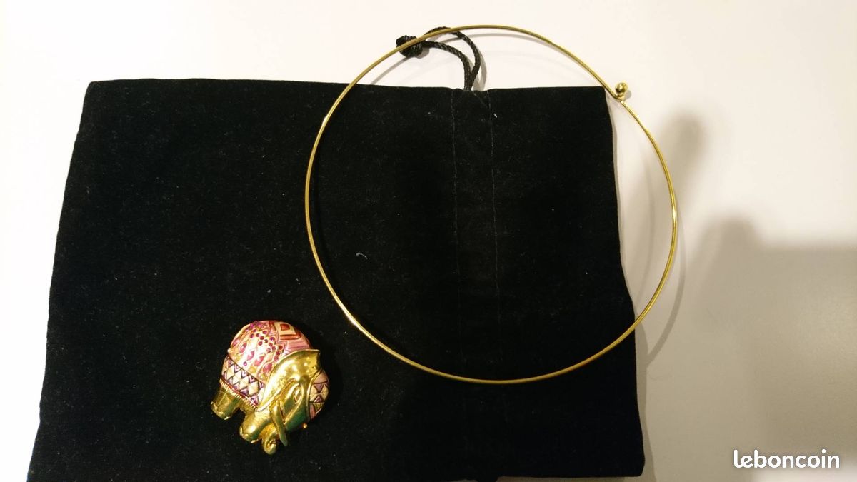 Collier et pendentif broche (AGATHA) (image 1)