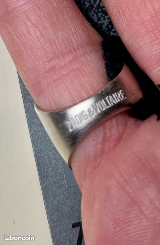 Bague Zadig & Voltaire Authentique Taille 50 - Laiton Noir Forme Cœur, Neuf Avec étiquettes