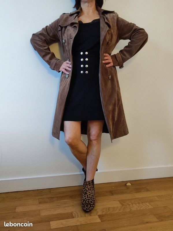 Duffle coat (Manteau) en daim et doublé T 38 Cyrillus Neuf