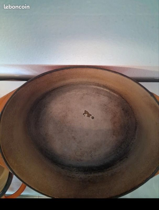 Ancienne cocotte fonte orange doufeu (image 2)