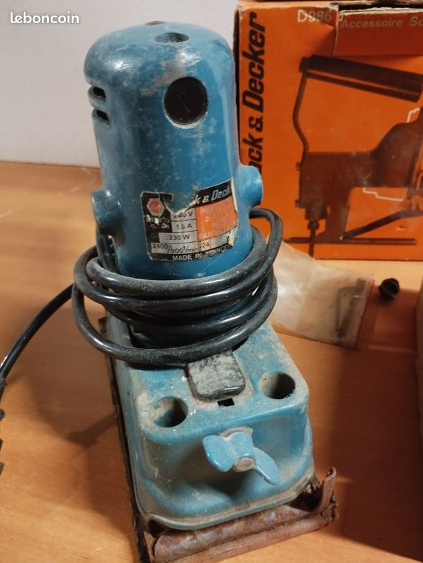 Lot Outillage Vintage Black & Decker + Support Wolfcraft - FONCTIONNEL (image 2)
