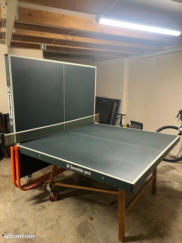 Table De Ping-pong Cornilleau SECRETIN PRO – Verte Sur Roulettes – Bon état