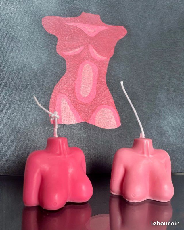 Bougie buste rose (image 1)