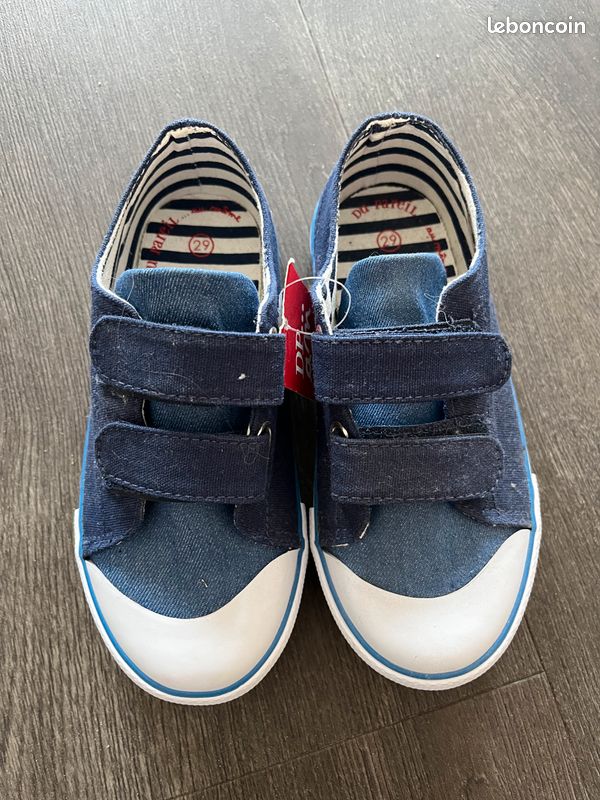 Baskets enfant bleu jeans taille 29 DPAM Chaussures
