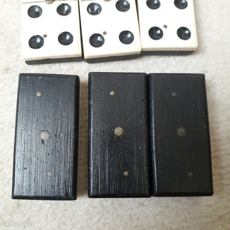 Ancien Jeu de dominos os et ebène (image 3)