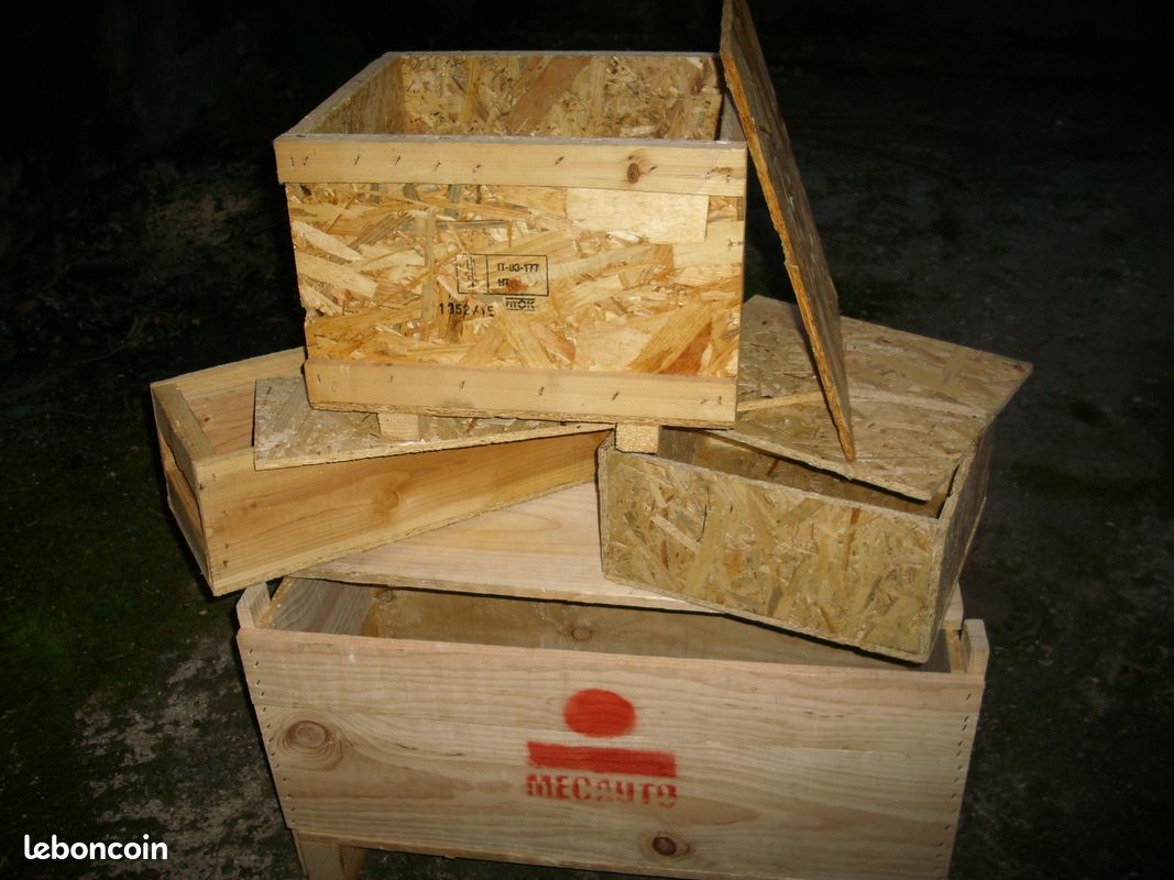 Caisses en bois toutes tailles avec couvercles (image 7)