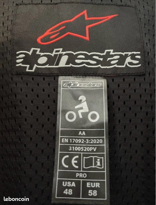 Blouson moto cuir alpinestars (image 3)