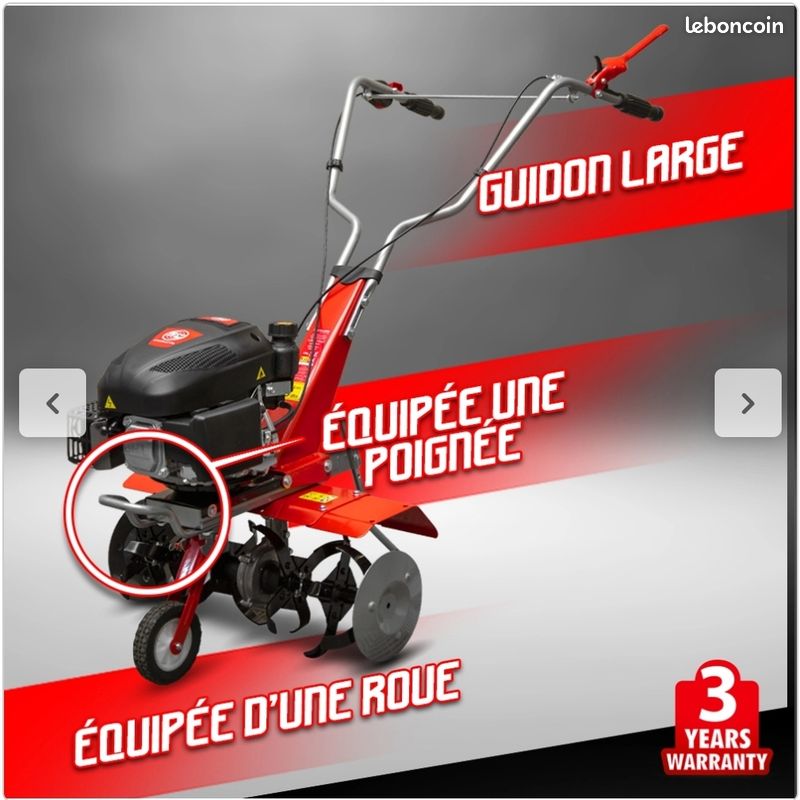 Motobineuse thermique 139CC- 6 fraises (image 1)