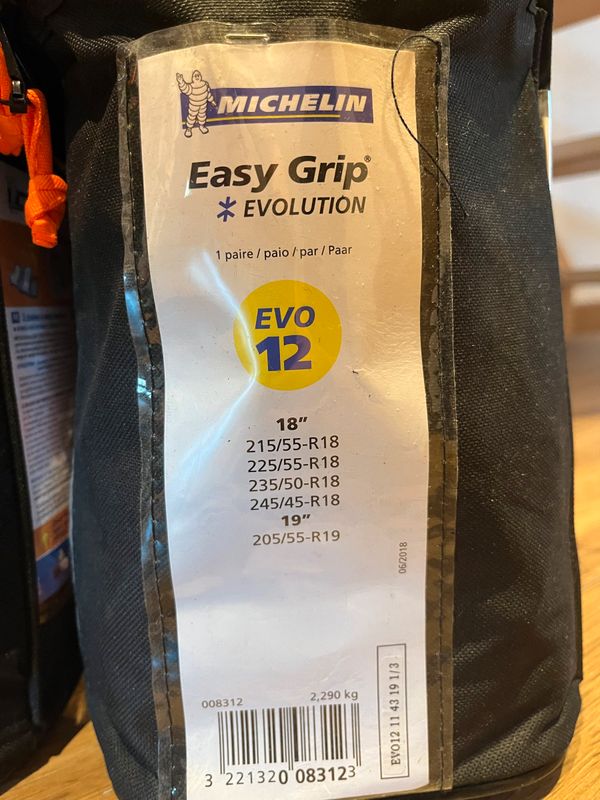 Easy Grip Evo 12 chaînes à neige Michelin chaussettes neuves