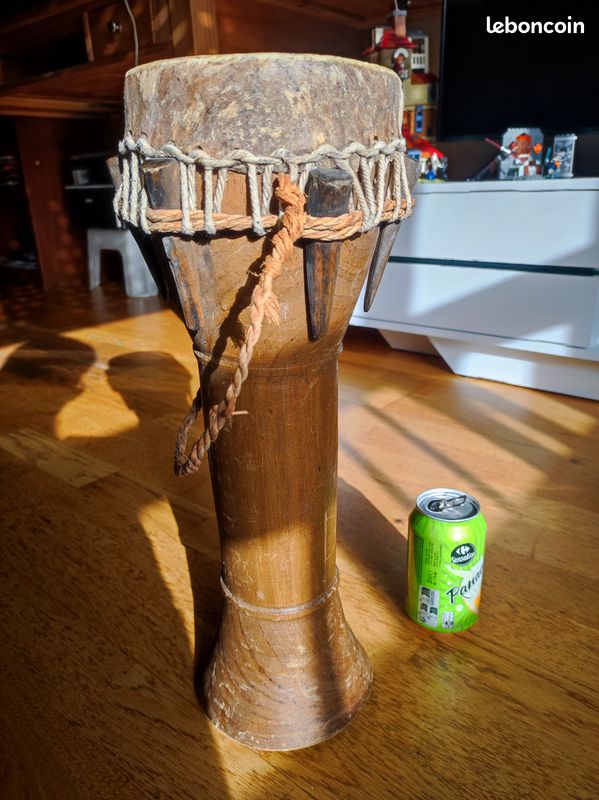 Djumbe artisanal bois 44cm (image 4)