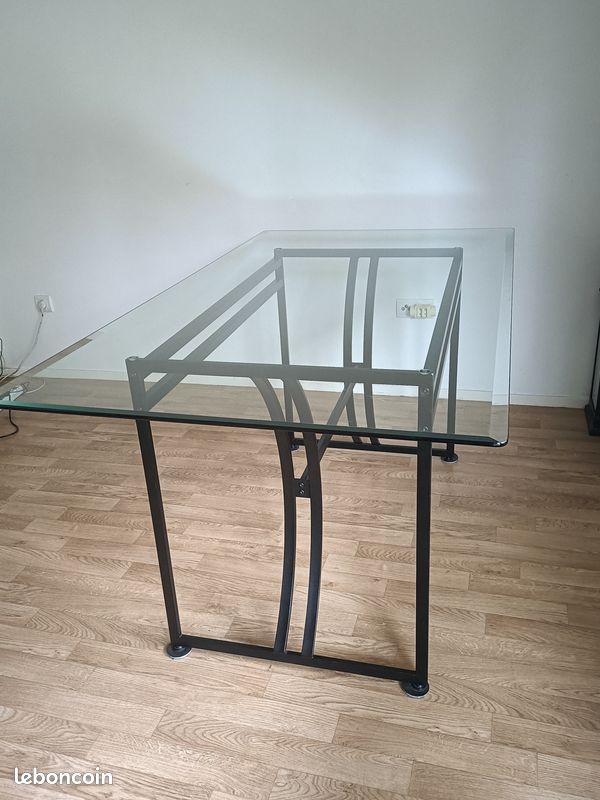 Table en verre en fer forger (image 3)