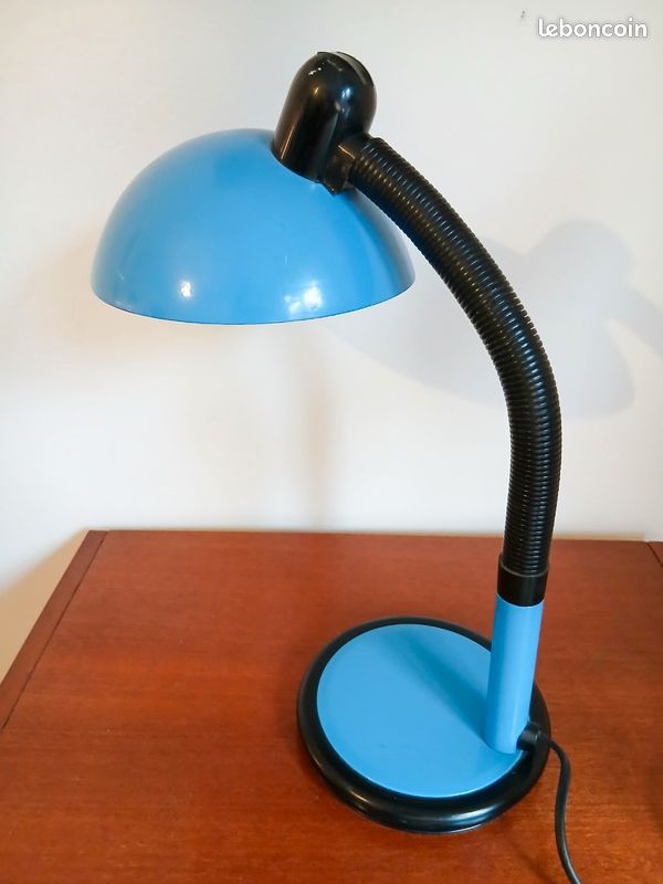 Lampe bleue vintage, années 70 (image 3)